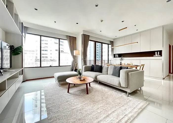 度假居 Near Bts L Large105sqm L Fully Furnish L Sauna *